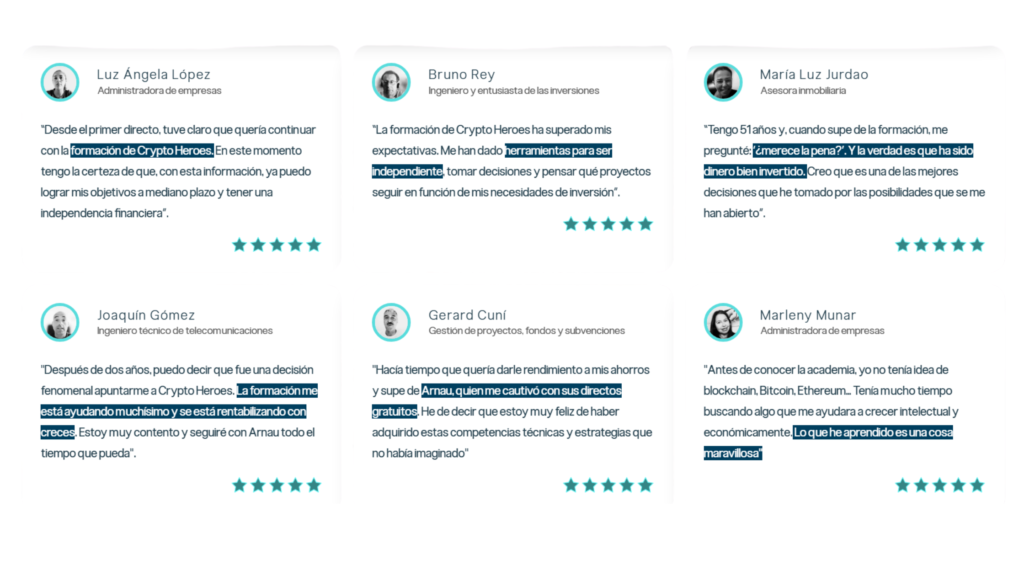 Testimonios de Crypto Heroes Pro